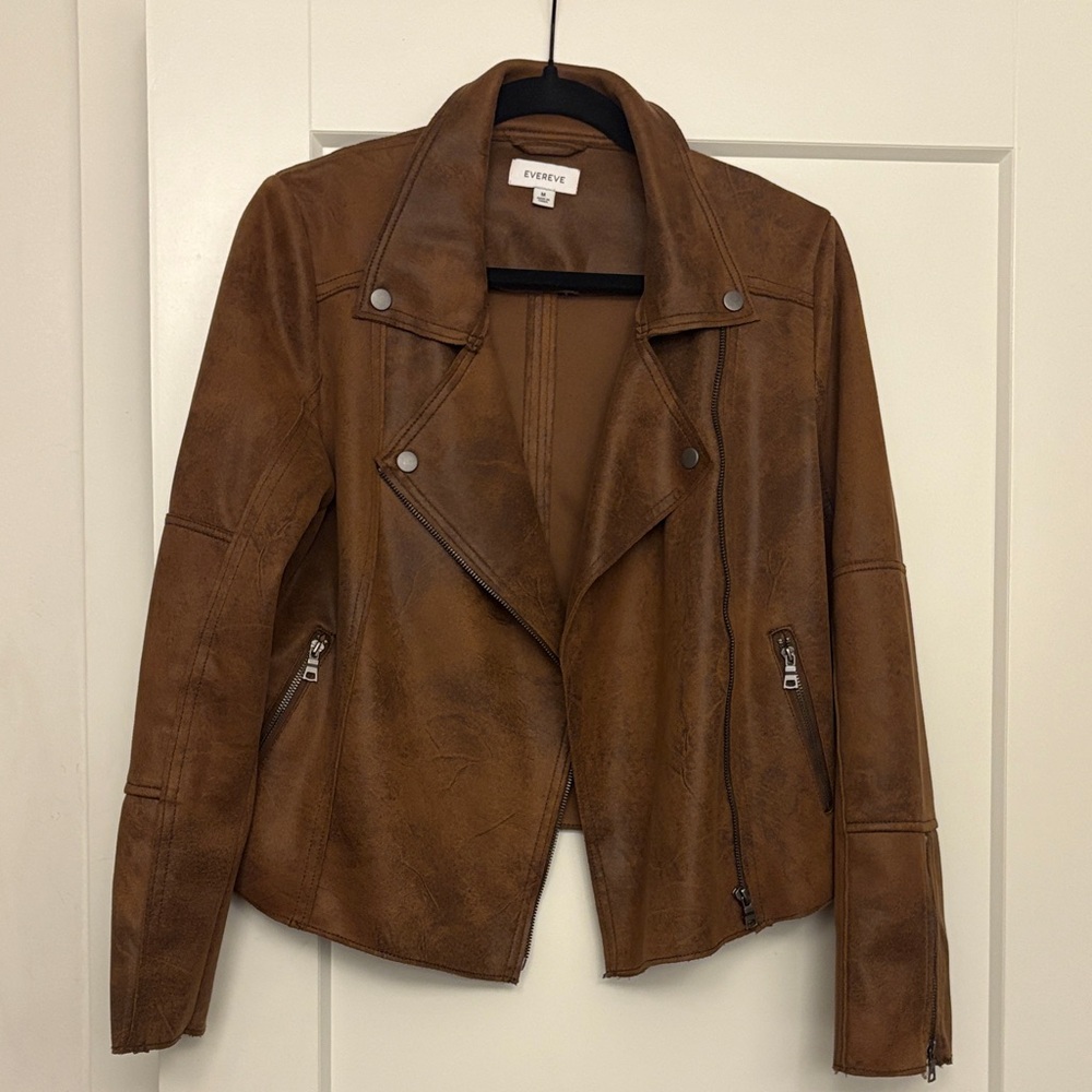 Evereve Tan Leather Jacket